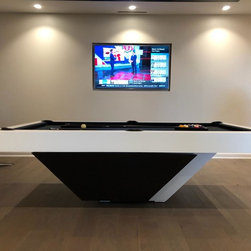 Vogue Espresso/White Pool Table - Game Tables