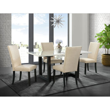 Felicia 5 Piece Dining Set Table and 4 Chairs