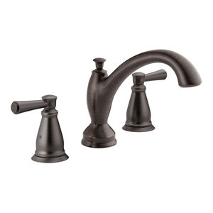 Delta Windemere Oil Rubbed Bronze Widespread Roman Tub Faucet With