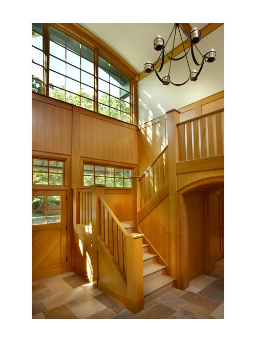 Rustikaler Eingang mit heller Holztür Ideen, Design & Bilder | Houzz