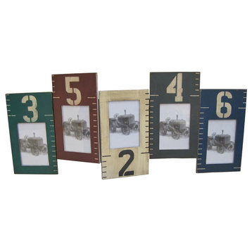 1" X 33" X 20" Multi Color Wooden  Photo Frame