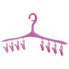 Windproof Plastic Clothes Drying Racks, Socks Underwear Clips, Purple