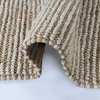 Handmade Chunky  Jute Loop Striped Rug by Tufty Home, Natural / Brown, 2x3