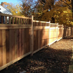 Tongue and Groove with Spindletop - Home Fencing And Gates