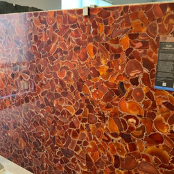 Ruby Carnelian Semi Precious Countertops - Kitchen Countertops