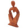 NOVICA Mother'S Tenderness And Wood Statuette