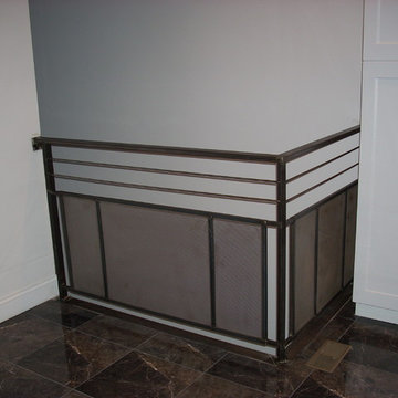 Perforated metal sheet railing