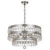 Crystorama 6106-SA 5 Light Chandelier in Antique Silver
