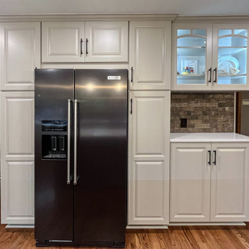 Two Tone White and Wood Kitchen