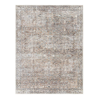 Hauteloom Rust Anahawan Distressed Washable Area Rug - 2'7