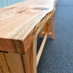 Live Edge Red Oak Bar Table - Buffets And Sideboards