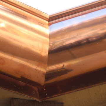 New Home in Palmdale Ca. First day Copper Half Round Gutter