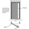 Severe Weather 6-Panel Fiberglass Smooth Entry Door, RH Outswing, 33.5"x81"