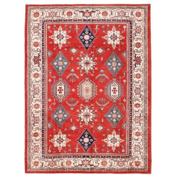 Pasargad Kazak Collection Hand-Knotted Wool Area Rug, 9'x12'