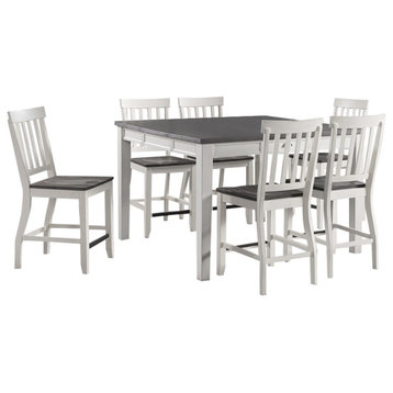 Picket House Jamison Two Tone Counter Height Dining Set, 7 Piece Counter Height