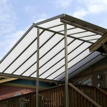 Custom Gable Patio Cover on Craftsman Style Home