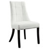 Noblesse Dining Faux Leather Side Chair, White
