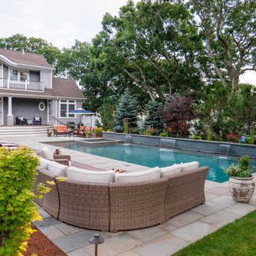Falmouth PermaCrete Vinyl Liner 18'x44' w/ hot tub