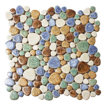 Parrotile Spring Matte Tiles Ceramic Pebbles PT83