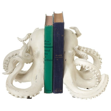 Octopus Ocean Animal Bookends Pair Resin Figurine