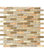 Brown Gold Glass Travertine Mosaic Kitchen Backsplash Tile, 12"x12"