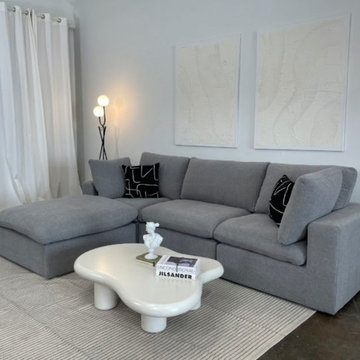 Valen Modular Cloud Sofa — L-Shape with Ottoman by Mirewood