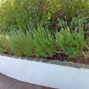 Planter--Stucco with a Flagstone top