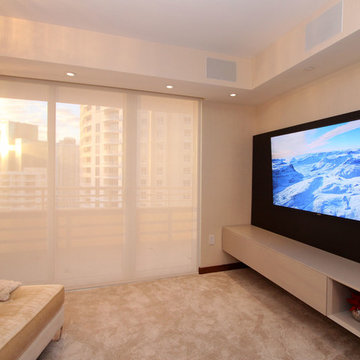 Brickell Key  - Bedroom AV, Lighting and Motorized Shades