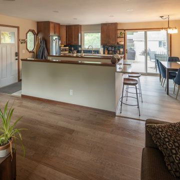 Kitchen Island Meets Staircase