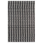 Momeni - Momeni Novogratz Villa VI-02 Rug 7'10"x10'10" Charcoal Rug - An indoor/outdoor rug assortment that exudes contemporary cool, this modern area rug collection features repetitive patterns inspired by international architectural motifs. The all-weather rug series emphasizes graphic geometric prints, using high contrast charcoal grey, chambray blue, fuchsia pink and russet red shades to draw attention toward the floor. Manufactured from durable polypropylene fibers, the decorative floorcovering series is a staple for statement-making interior and exterior spaces.