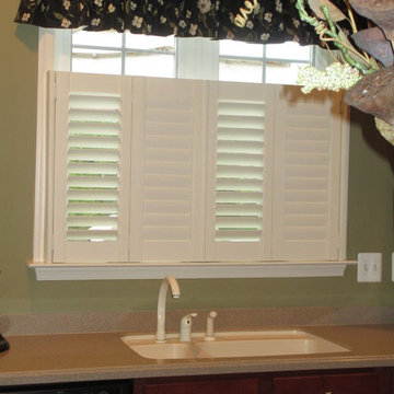 Kitchen window Plantation Shutters