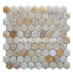 MH-23 HEXAGON HONEY ONYX 1 IN - Mosaic Tile