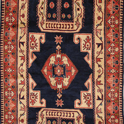 Persian Sarouk rug 5'3 X 9'5 - Area Rugs