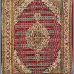Persian Tabriz rug 4'11 X 6'9 - Area Rugs
