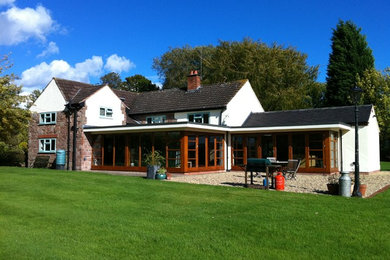 Medium sized modern house exterior in West Midlands.