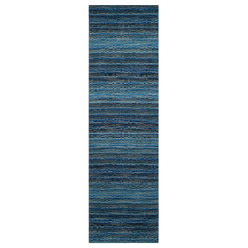 Safavieh Himalaya Collection HIM707 Rug, Blue/Multi, 2'3"x12'