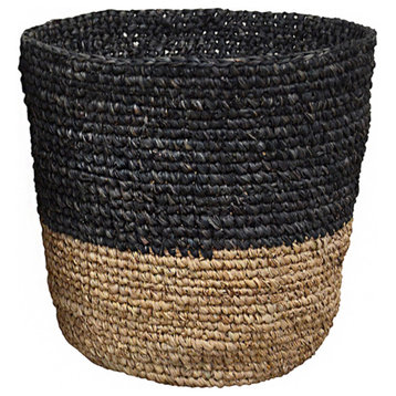 Seagrass Black & Natural Basket Small