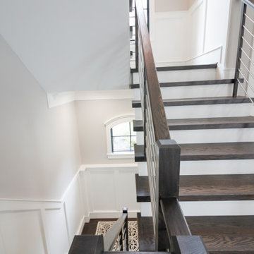 Project #72 | Modern Staircase with Horizontal Steel Rod Railing