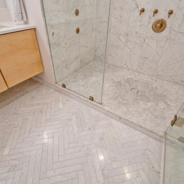 Modern Marble Bath in Navy Yard