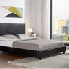 Contemporary Upholstered Bed, Black
