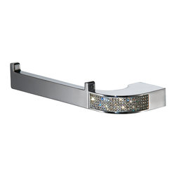 Manillons - Swarovski Crystals Toilet Paper Holder, Left Hand - Toilet Paper Holders