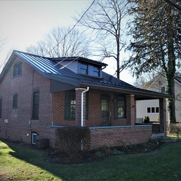 Dark Brown Standing Seam Metal Roof on Colonial Home in Media, PA