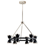 Kichler - Kichler Baland 12-LT LED 1-Tier Chandelier 52418BKLED - Black - This 12-LT LED 1-Tier Chandelier from Kichler has a finish of Black and fits in well with any Modern style decor.