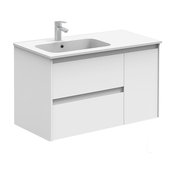 Ambra Complete Wall Mounted Vanity Unit, Gloss White