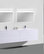 MOB 72" Double Sink Wall Mounted Bathroom Vanity With Reinforced Acrylic Sink, H