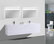 MOB 72" Double Sink Wall Mounted Bathroom Vanity With Reinforced Acrylic Sink, H