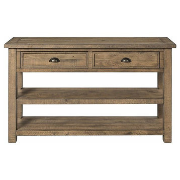 Monterey Solid Wood Sofa Console Table, Natural