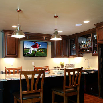 Automated Home Theater and Basement Kitchen