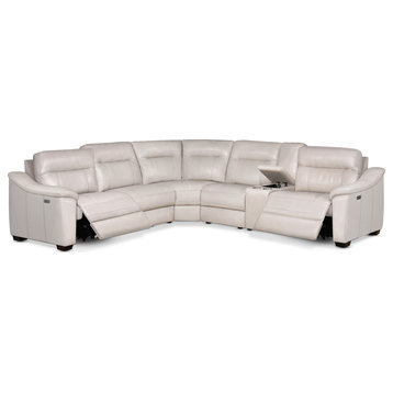 Casa Power Reclining Sectional Ivory