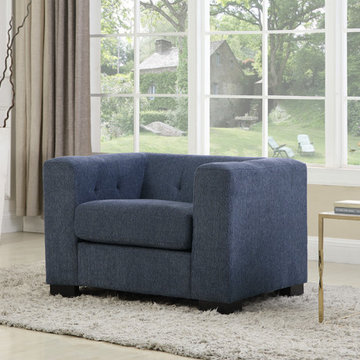 Chic Home Limoges Club Chair, Blue